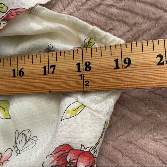 Clockhouse size 42/L/XL flower bird butterfly print ruffle dress viscose - Picture 11 of 13